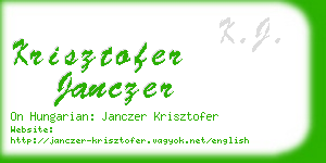 krisztofer janczer business card